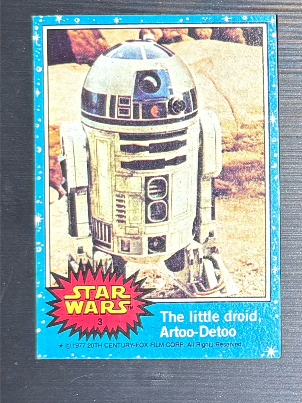 Star Wars Vintage 1977 Card Series 1 THE LITTLE DROID, ARTOO-DETOO R2D2 #3
